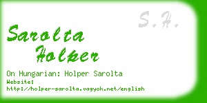 sarolta holper business card